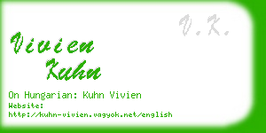 vivien kuhn business card